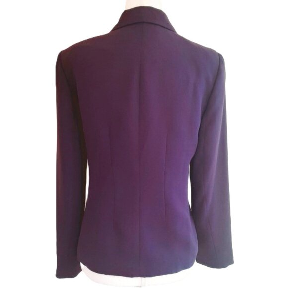 VINTAGE Casual Corner Annex Deep Plum Blazer 2P - Picture 2 of 6